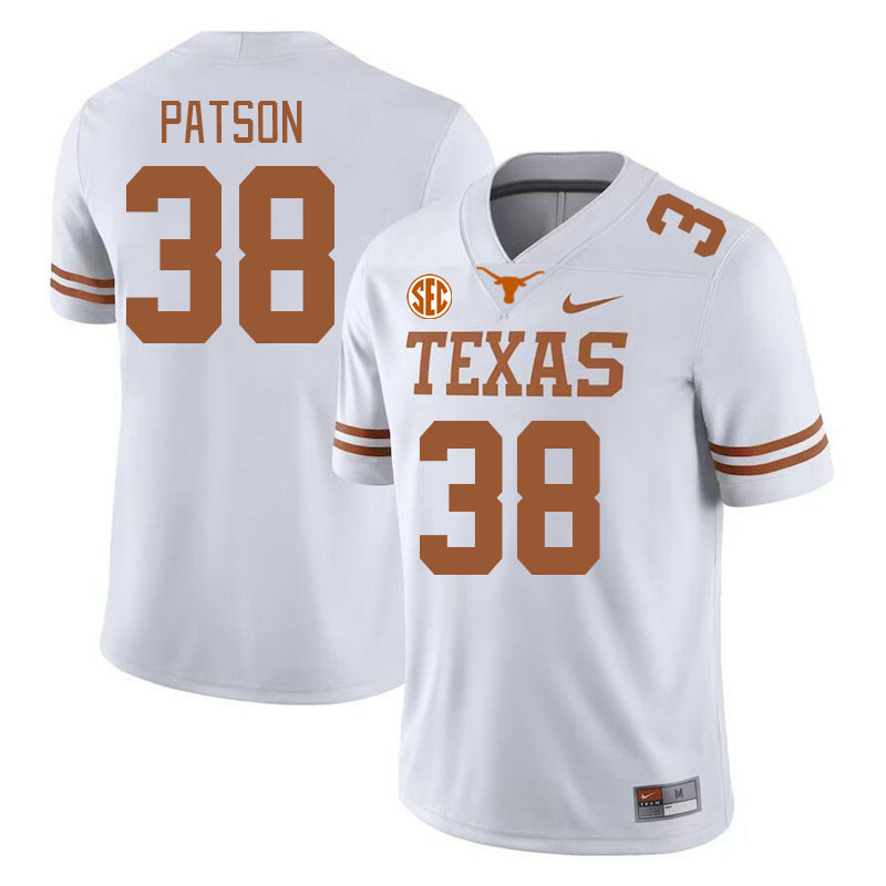 # 38 Remy Patson Texas Longhorns Jerseys Football Stitched-White